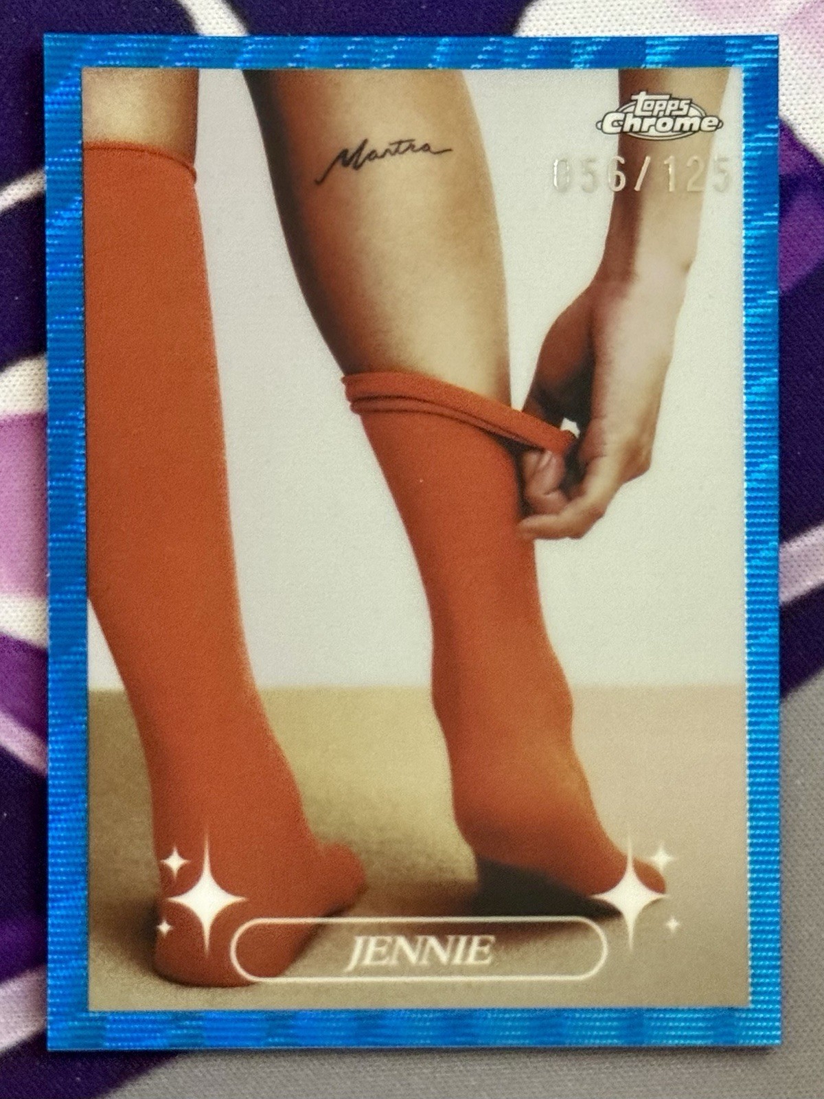 2026 Topps Chrome x Jennie Blue Wave /125 SP #CC2 Chromium Close Up K-Pop 2026 Topps Chrome x Jennie Blue Wave /125 SP #CC2 Chromium Close Up K-Pop