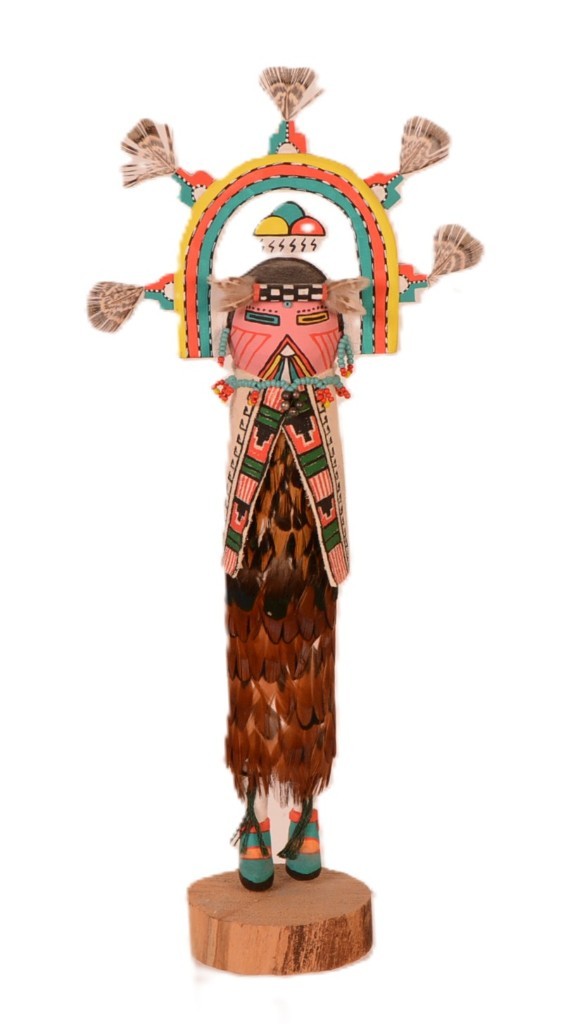Hopi Pueblo Cloud Man Kachina Doll By A. F. Leon Late 20th Century  Size 9\