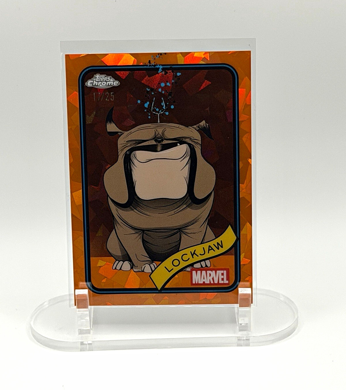 Topps 2025 Topps Chrome Sapphire Marvel Lockjaw #152 Orange Parallel 11/25