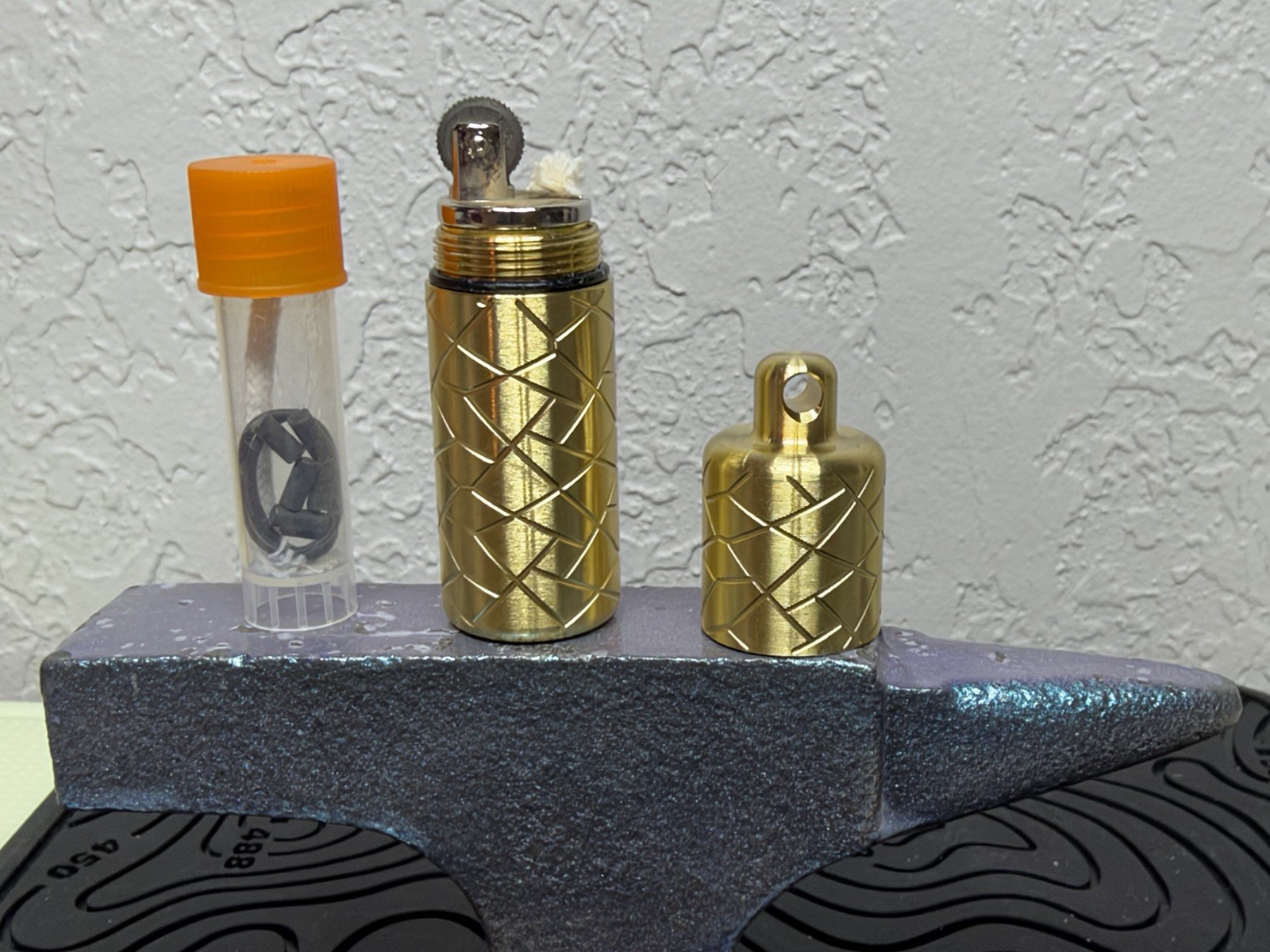 Maratac Brass Peanut Lighter XL New Countycomm Keychain Lines Design Maratac Brass Peanut Lighter XL New Countycomm Keychain Lines Design