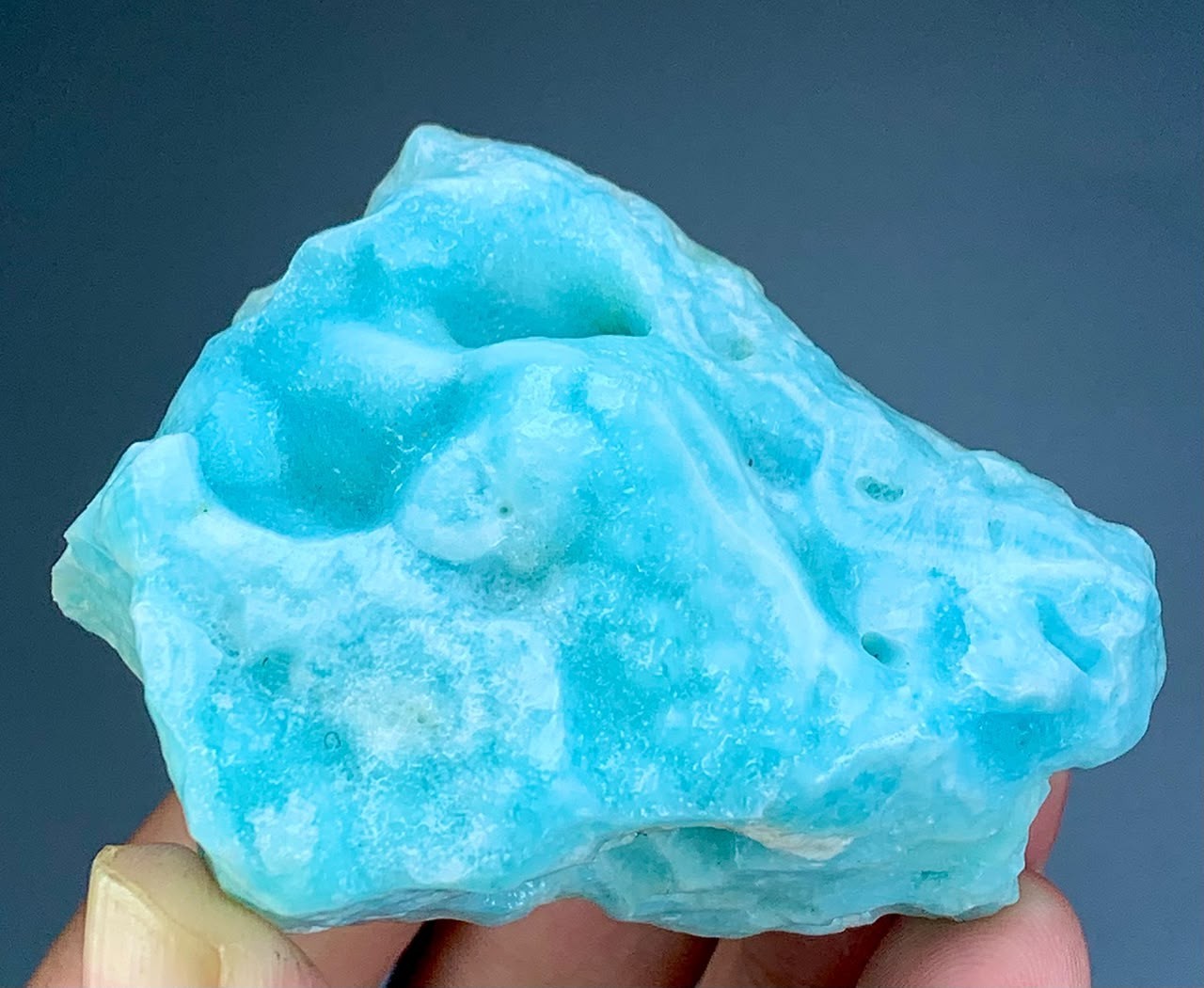 372 Carat Top Quality Blue Aragonite Specimen From Afghanistan