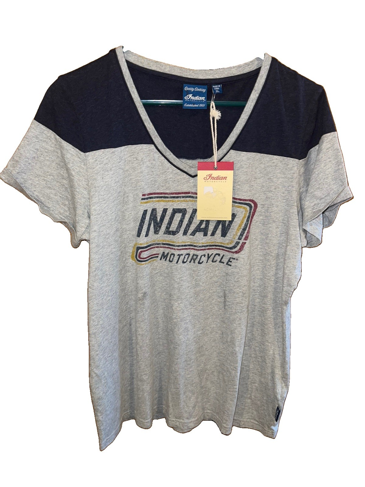New Indian motorcycle gray woman’s X-Large tshirt t shirt New Indian motorcycle gray woman’s X-Large tshirt t shirt
