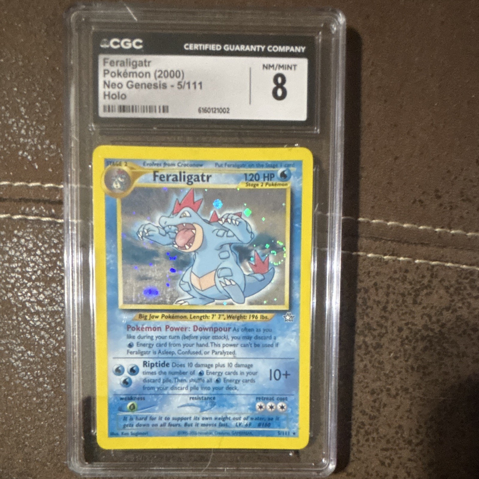 Pokémon 2000 Neo Genesis Feraligatr Holo 5/111 CGC 8 English Card