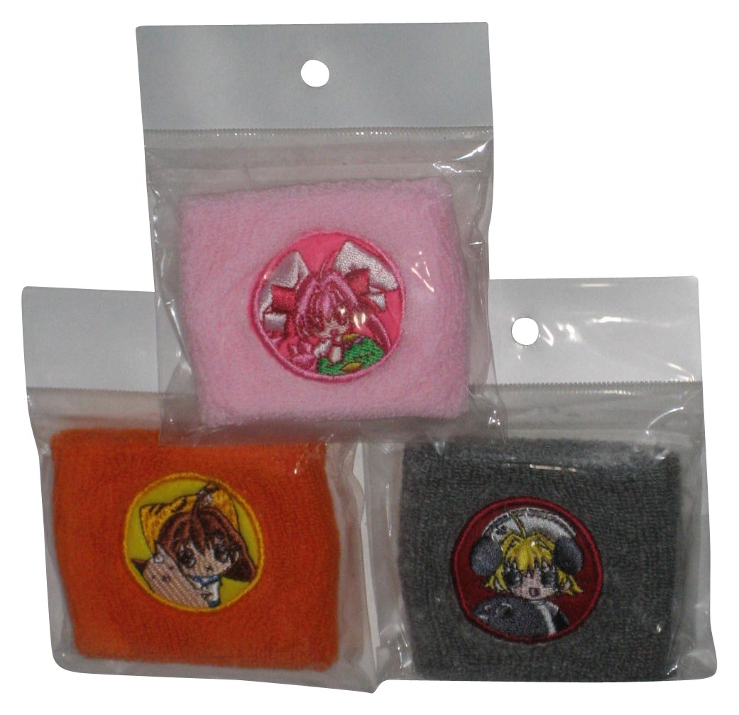 Di Gi Charat Petit Charat Broccoli Japan Anime Orange Pink & Gray Wristband Lot