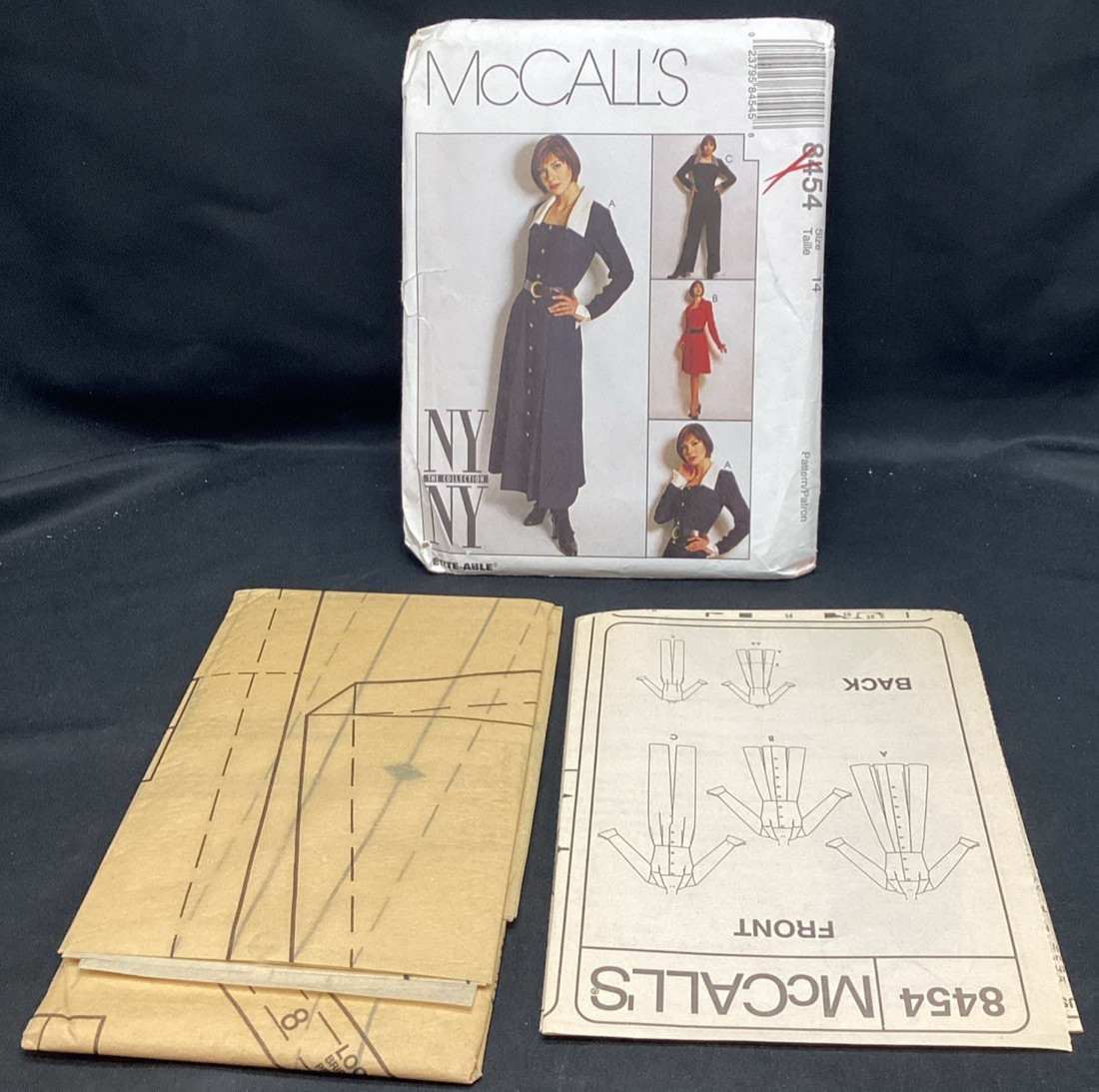 Vtg Sewing Pattern, McCall's NY NY 8454, 1996 Uncut 14 - ships free Vtg Sewing Pattern, McCall's NY NY 8454, 1996 Uncut 14 - ships free