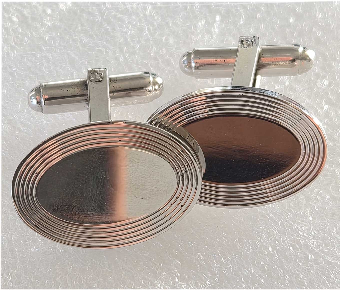 WEH Walter Hayward Cufflinks 925 Sterling Silver Oval Vintage WEH Walter Hayward Cufflinks 925 Sterling Silver Oval Vintage