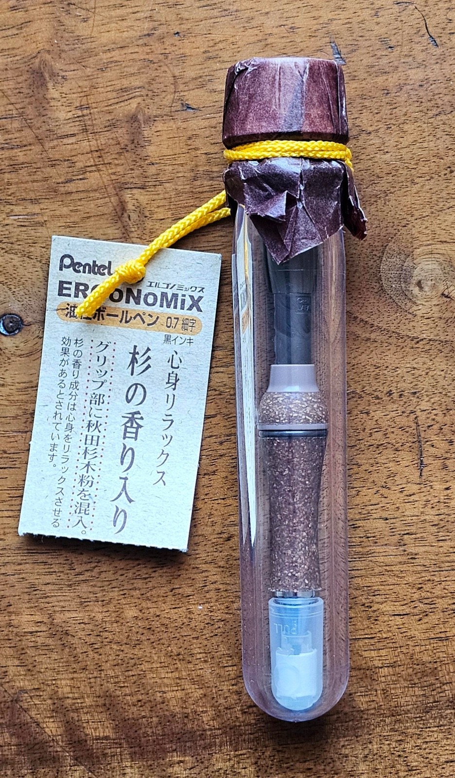 Vintage Pentel ERGONOMIX Japanese Ballpoint Pen 0.7mm – Cedar Scented – New