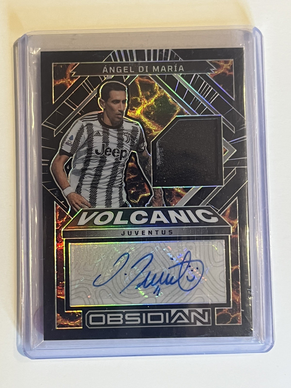 2022-23 Angel Di Maria 1/1 Electric Etch Blue Finite Auto Patch Panini Obsidian