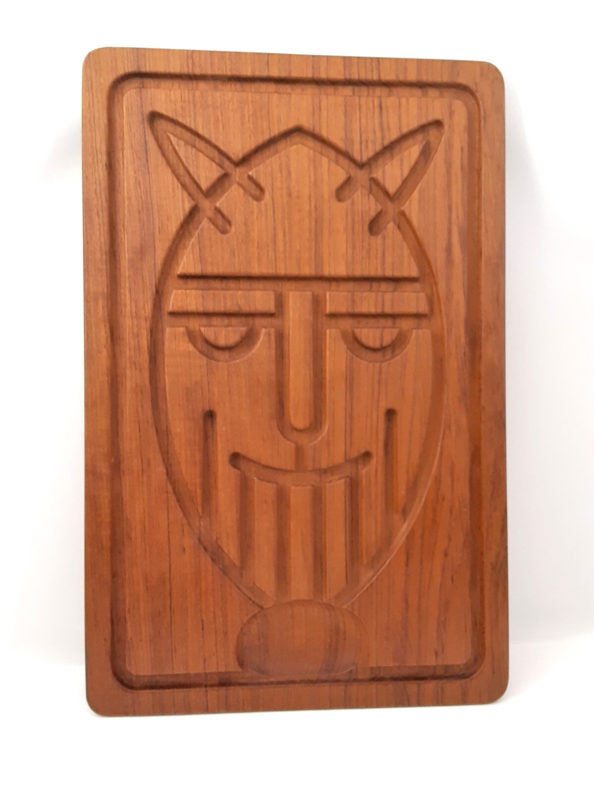  Vintage Danish Skjode Skjern Teak Wood Viking Cutting Board - Gorgeous