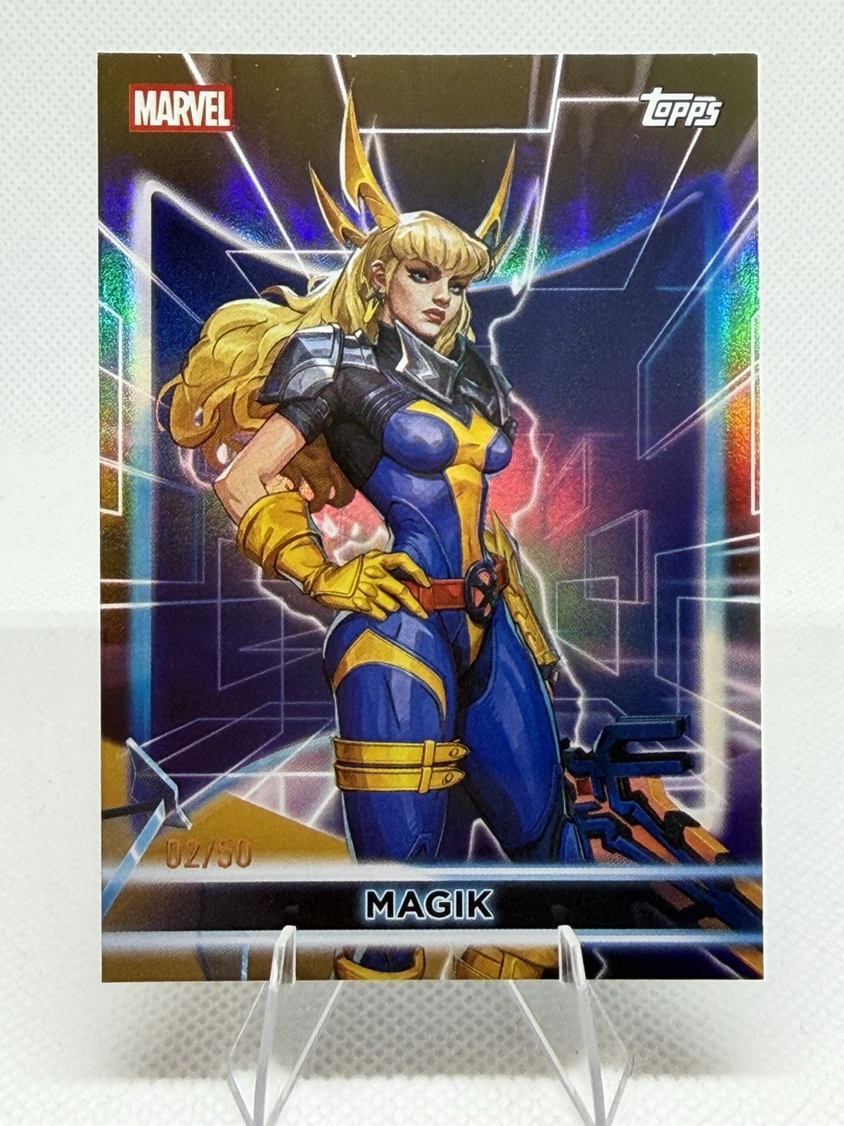 Topps Marvel Neon 2026 Rivals Magik /50 Gold SP