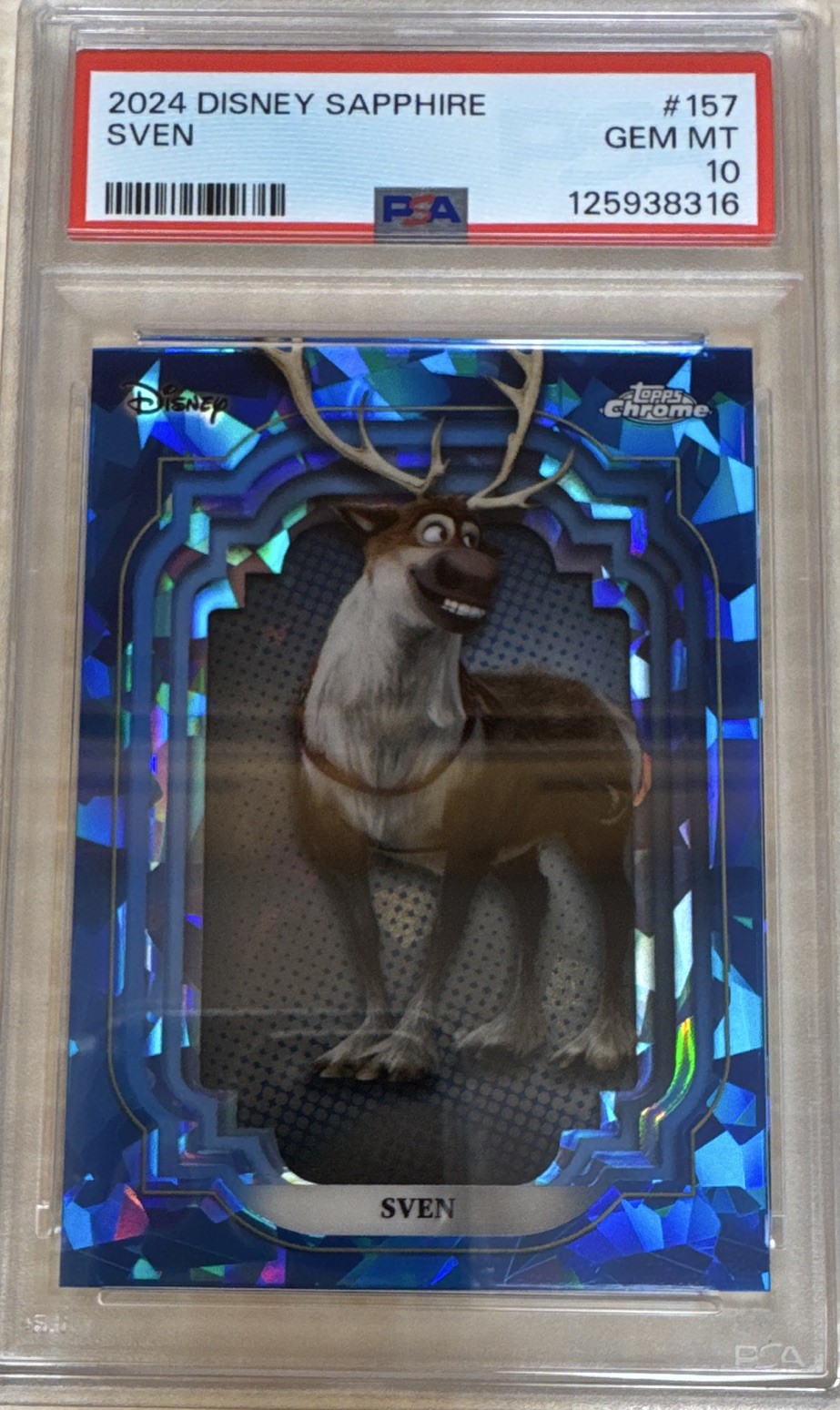 2024 Topps Chrome Disney Sapphire Sven #157 Frozen PSA 10 