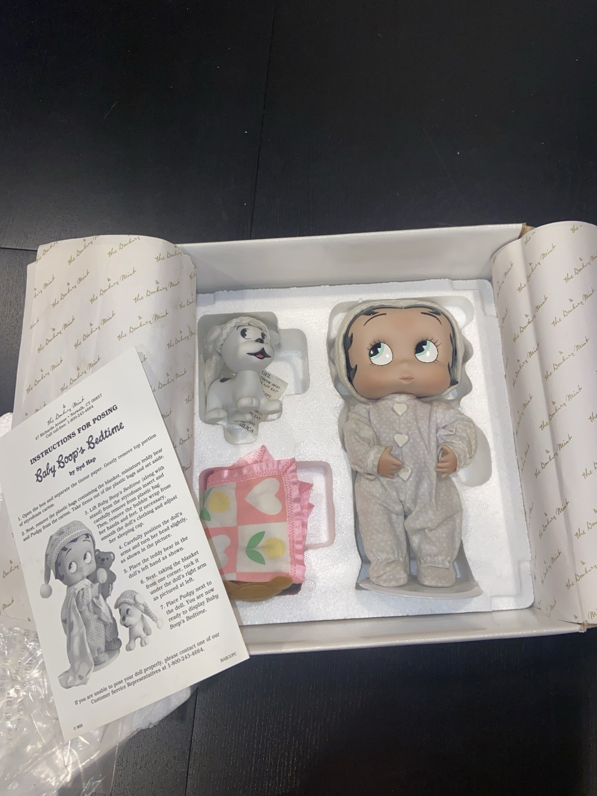Danbury Mint Porcelain Betty Boop Porcelain Doll Betty Boop’s Bedtime New In box
