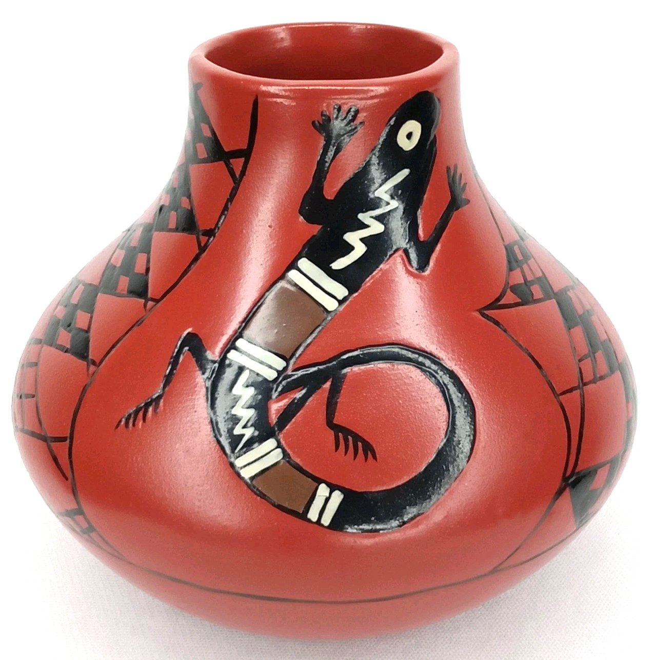 VTG 1950s Manuel Olivas Mata Ortiz Red & Black Paquime Pottery Jar New Arrival