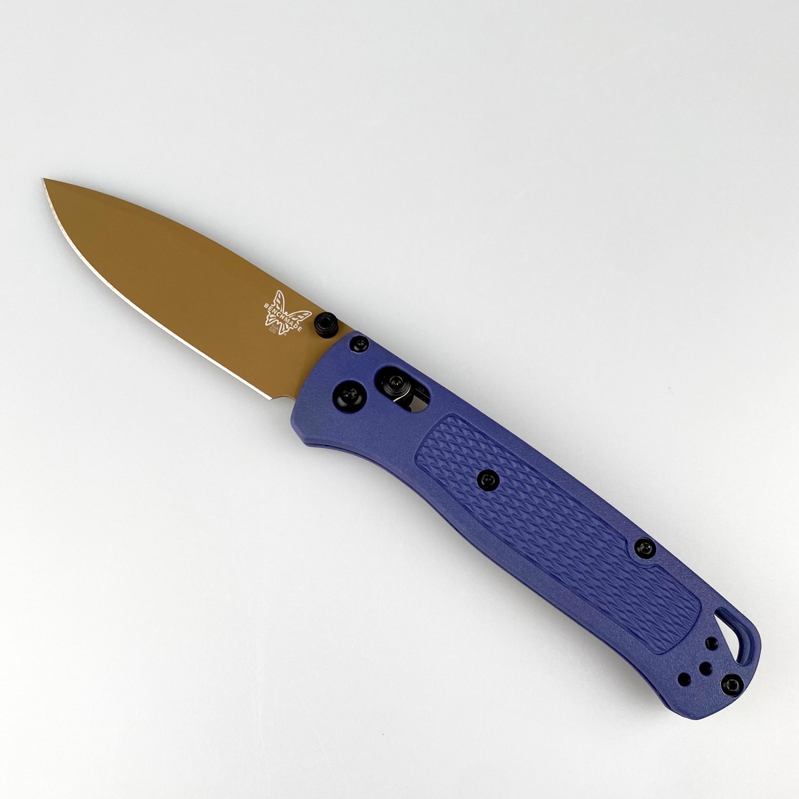 Benchmade 535FE-05 Bugout Knife Crater Blue Grivory Handle S30V Folding Knife Benchmade 535FE-05 Bugout Knife Crater Blue Grivory Handle S30V Folding Knife