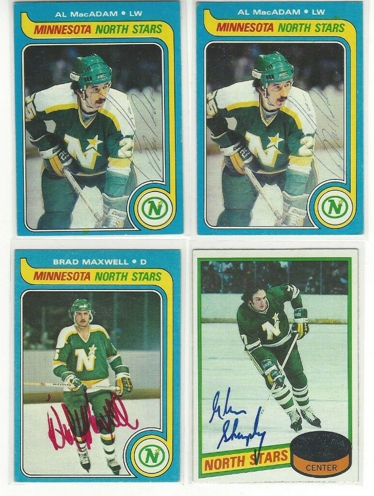 1979-80 Topps #104 Al MacAdam Signed Hockey Card Minnesota North Stars 1979-80 Topps #104 Al MacAdam Signed Hockey Card Minnesota North Stars