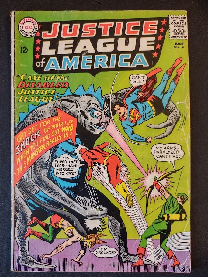 Justice League of America #36 (DC Comics June 1965) Case of the Disabled Justice