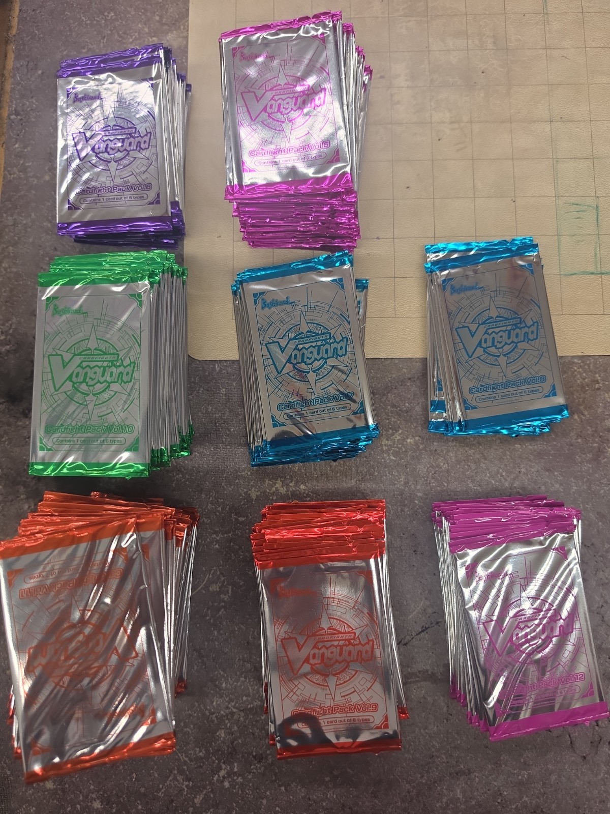 Lot of 300+ Cardfight Vanguard Tournament Promo Packs SEALED Vol. 5 - 12 CFV Lot of 300+ Cardfight Vanguard Tournament Promo Packs SEALED Vol. 5 - 12 CFV
