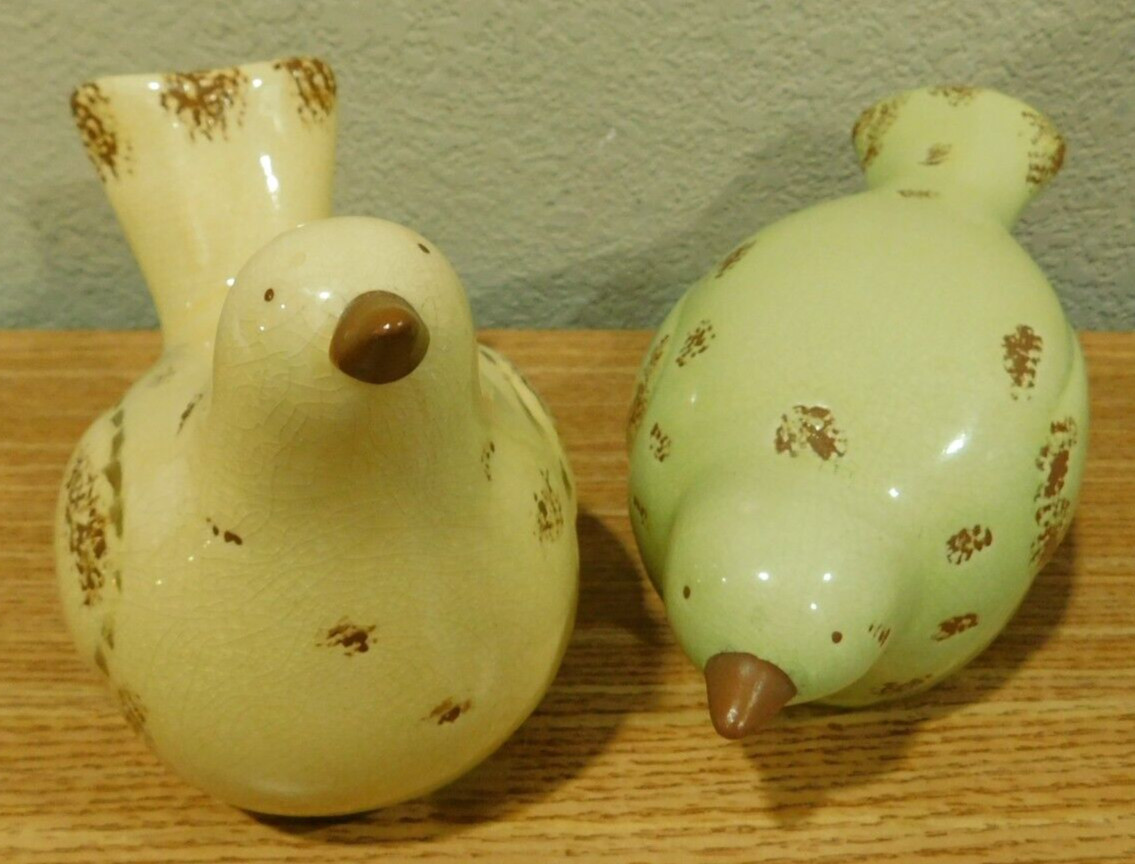Vintage Nellie Bird Set With Crackle Glaze 2 Piece Lot Home Decor . Vintage Nellie Bird Set With Crackle Glaze 2 Piece Lot Home Decor .