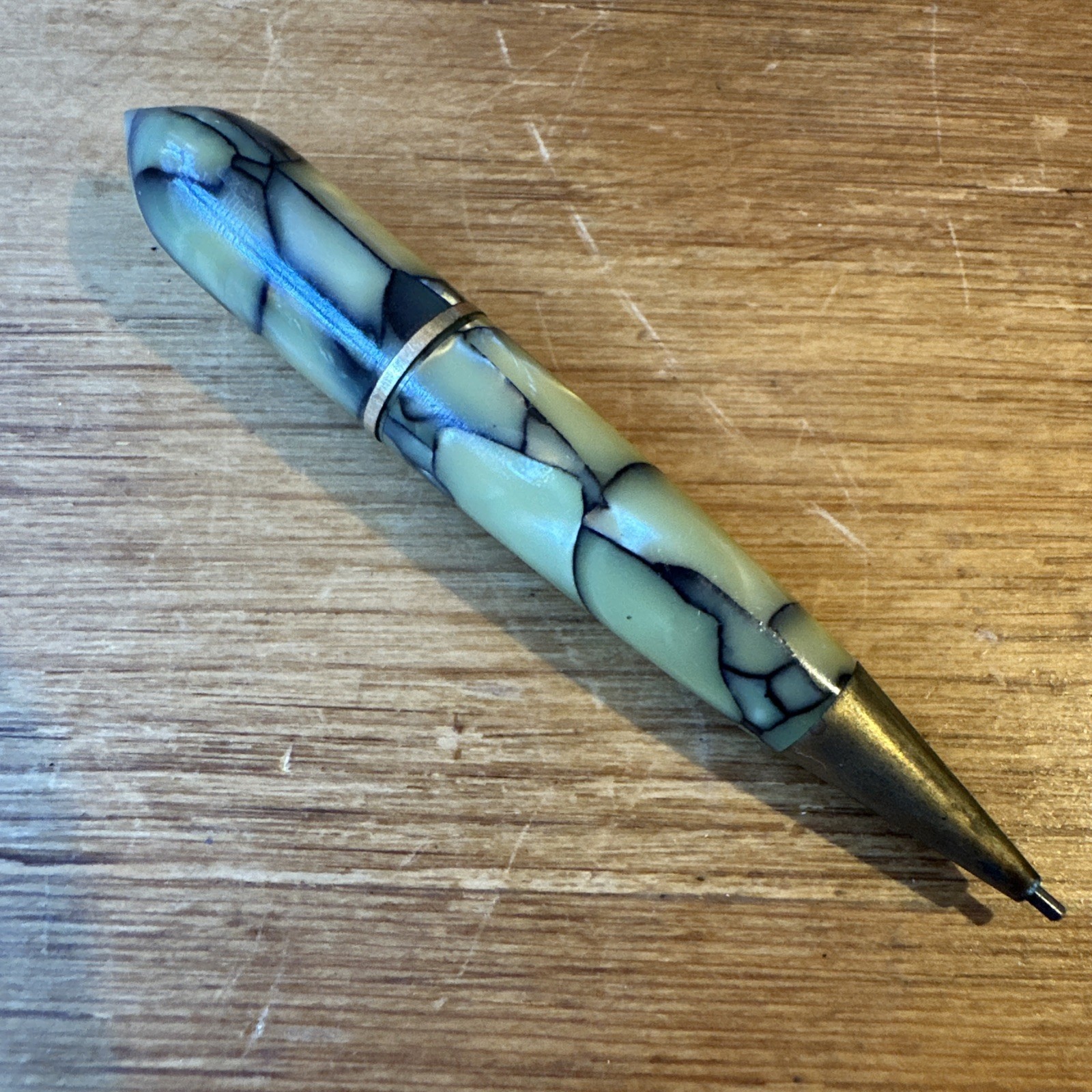 Vintage 1930s Parker Duofold Style Vest Pocket Mechanical Pencil Black Pearl