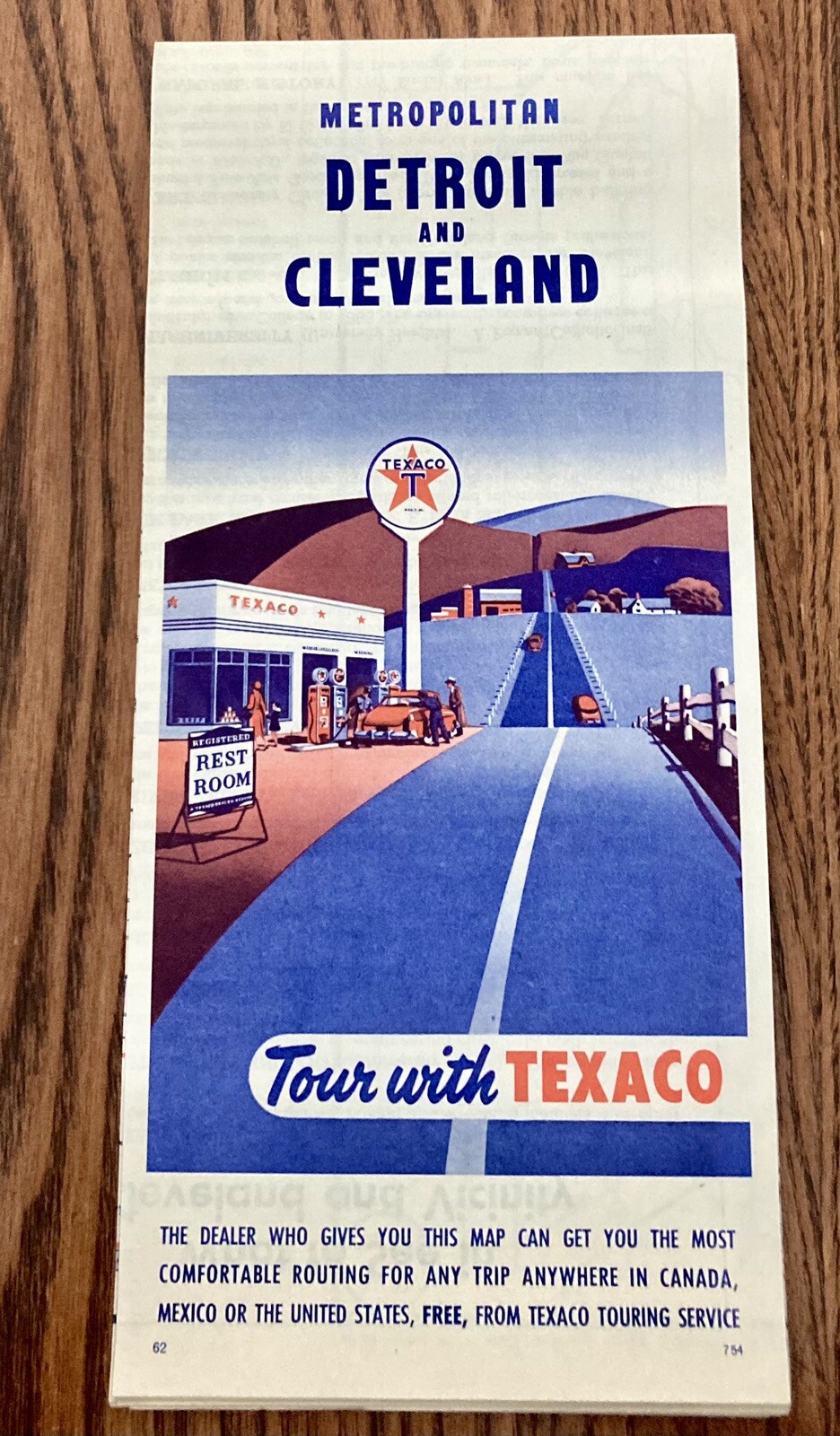 1954 Texaco Road Map of Detroit and Cleveland NOS 1954 Texaco Road Map of Detroit and Cleveland NOS