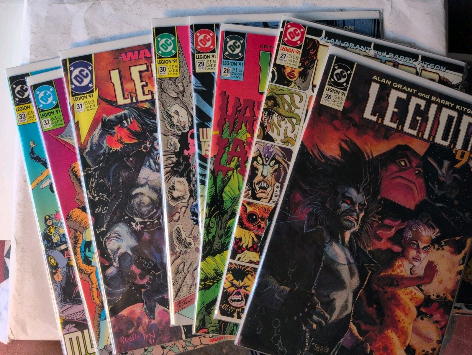 dc comics L.E.g.i.o.n. 91 . #26 To #33 Sequential Series Lot