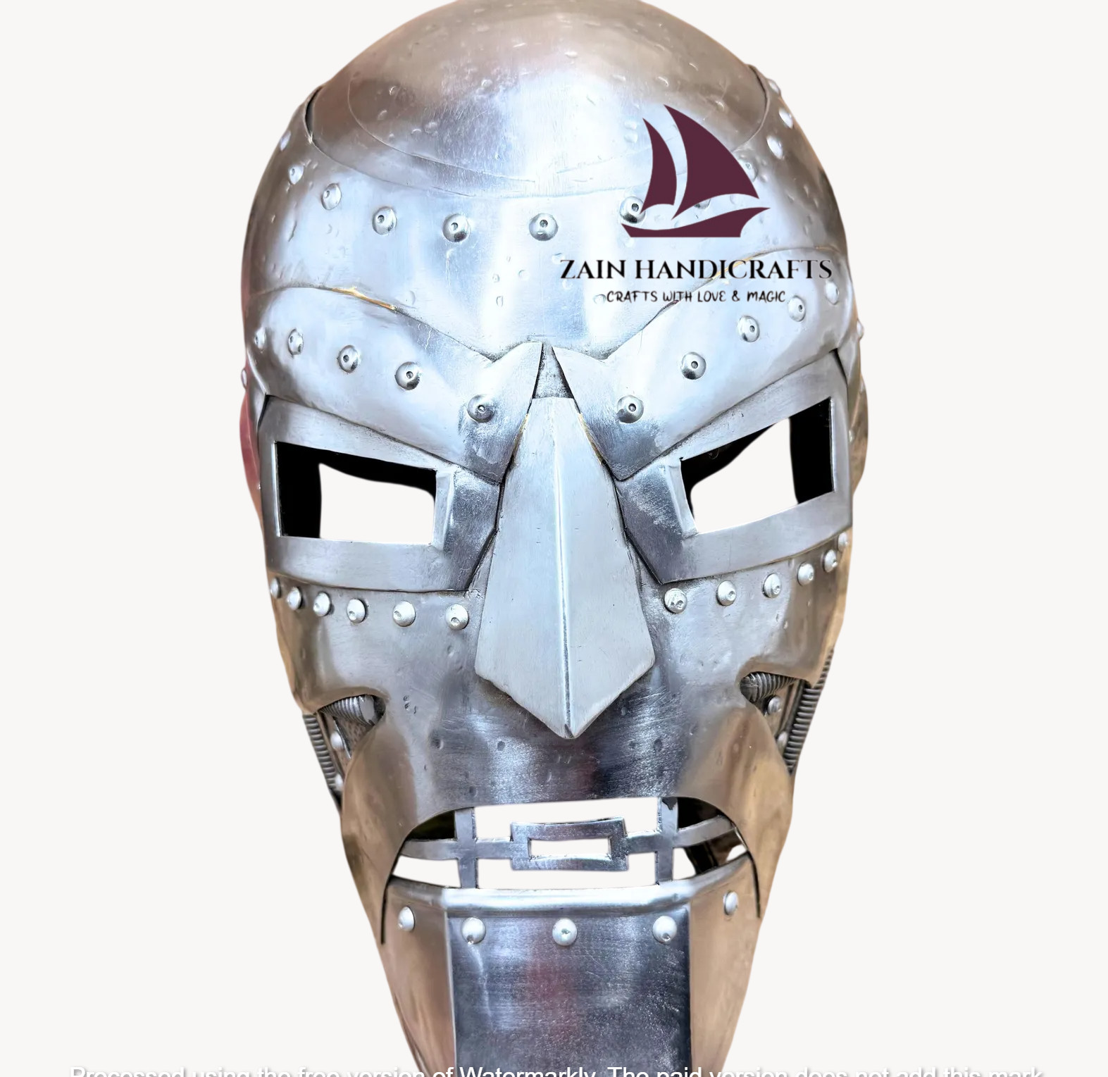 ZAIN Handcrafted Steel Dr. Doom Mask Comic Cosplay, LARP Prop Halloween Costume