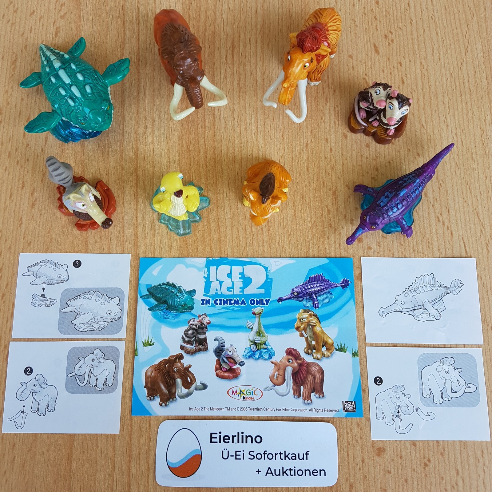 TOP KINDER SET Ice Age 2 figures mint condition 1.5\ TOP KINDER SET Ice Age 2 figures mint condition 1.5\