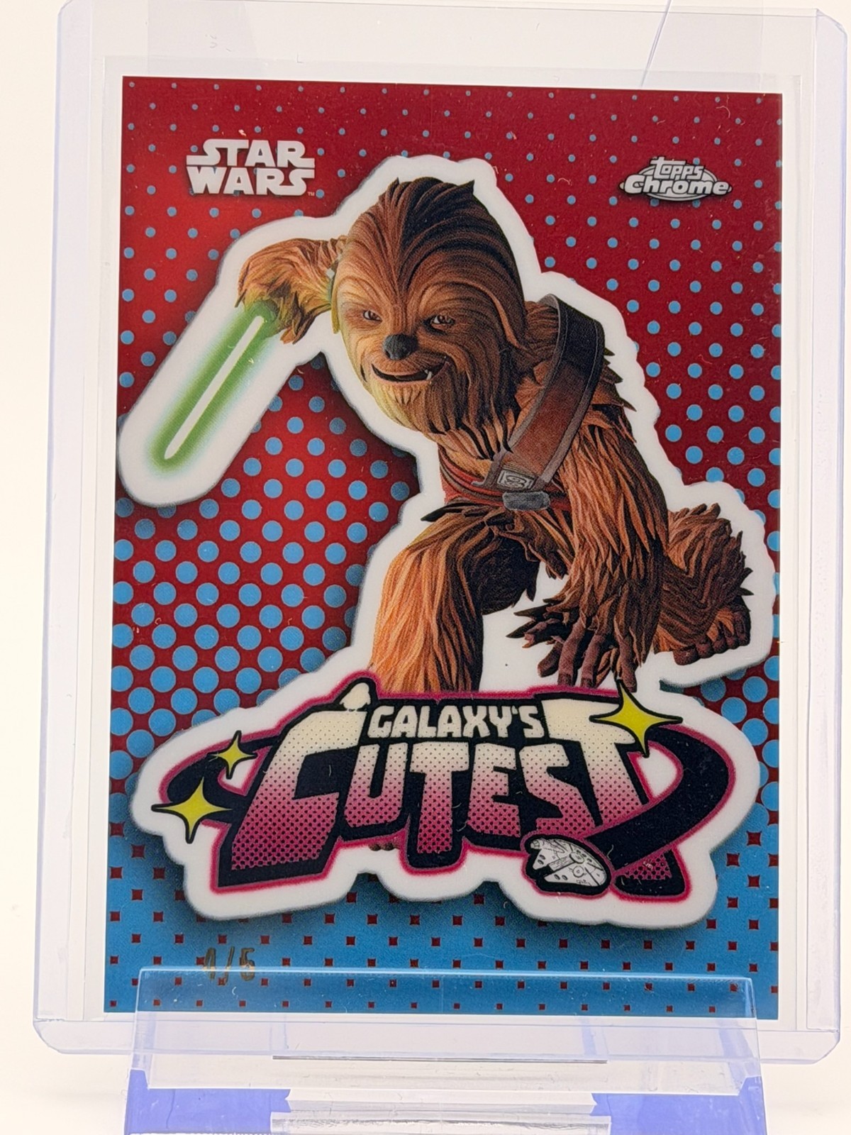 2026 Topps Chrome Star Wars Wookiee Galaxys Cutest #QT-15 Red /5 Chewbacca 2026 Topps Chrome Star Wars Wookiee Galaxys Cutest #QT-15 Red /5 Chewbacca