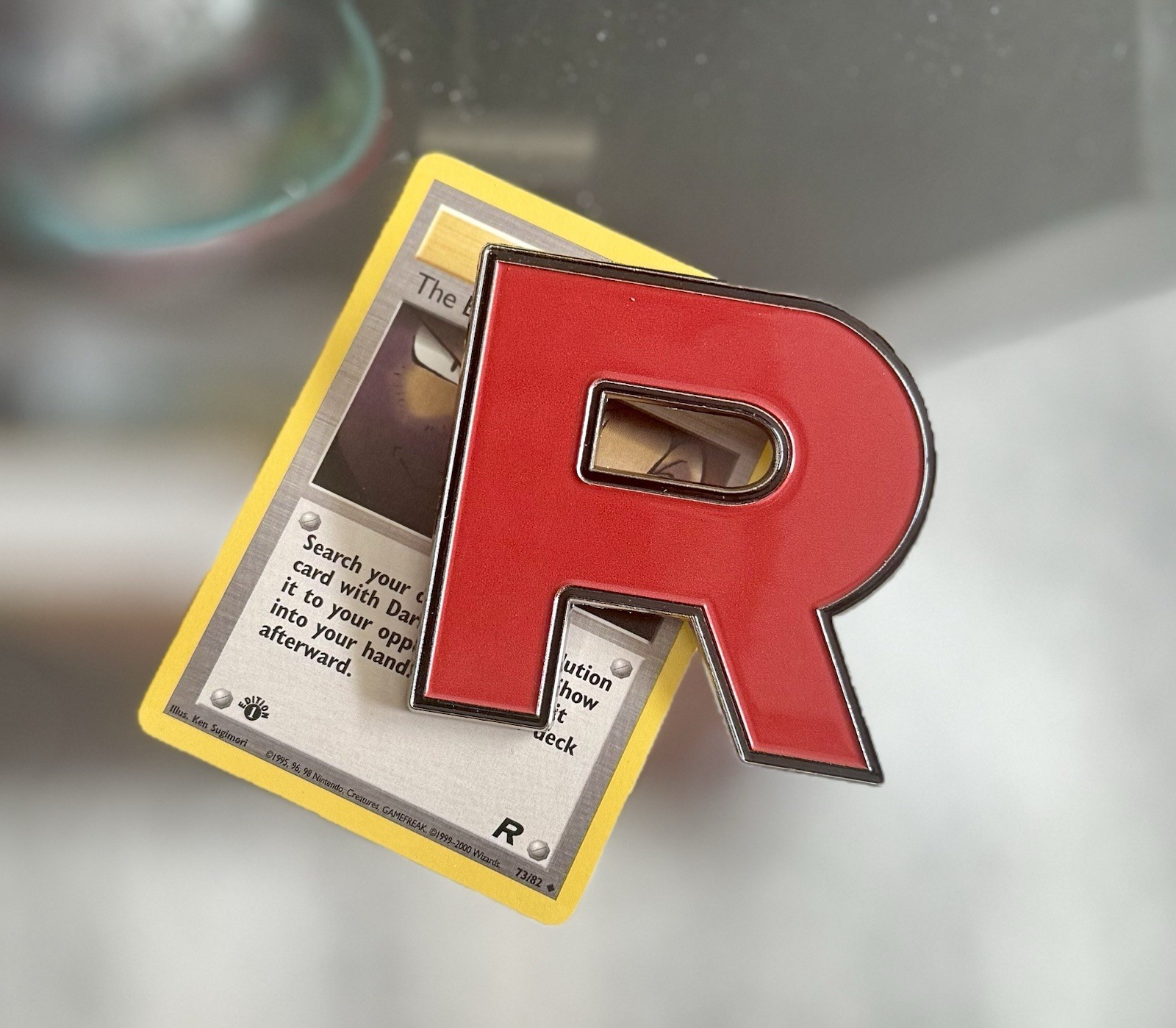Pokemon Team Rocket’s Bagde 2.5 Inch Metal Pin Destined Rivals