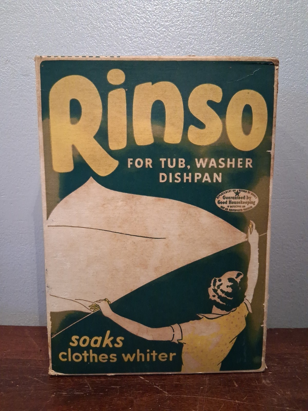 Vintage Retro NOS Full Laundry Detergent Box Rinso Lever Brothers