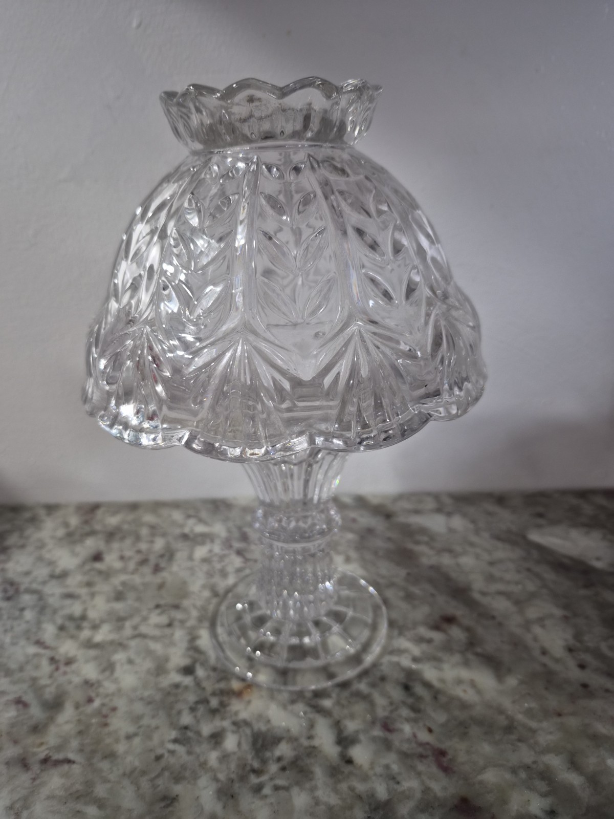 Fifth Avenue Portico Fairy Lamp Candle Holder Leaded Crystal Vintage Fifth Avenue Portico Fairy Lamp Candle Holder Leaded Crystal Vintage