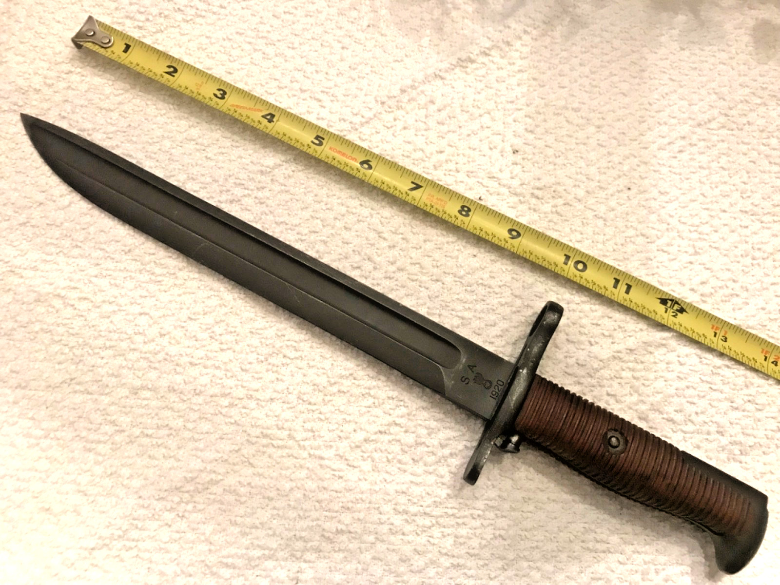 Vintage 1920 Springfield 1905-E1 10” Bayonet WWII M1 Garand Rifle Vintage 1920 Springfield 1905-E1 10” Bayonet WWII M1 Garand Rifle