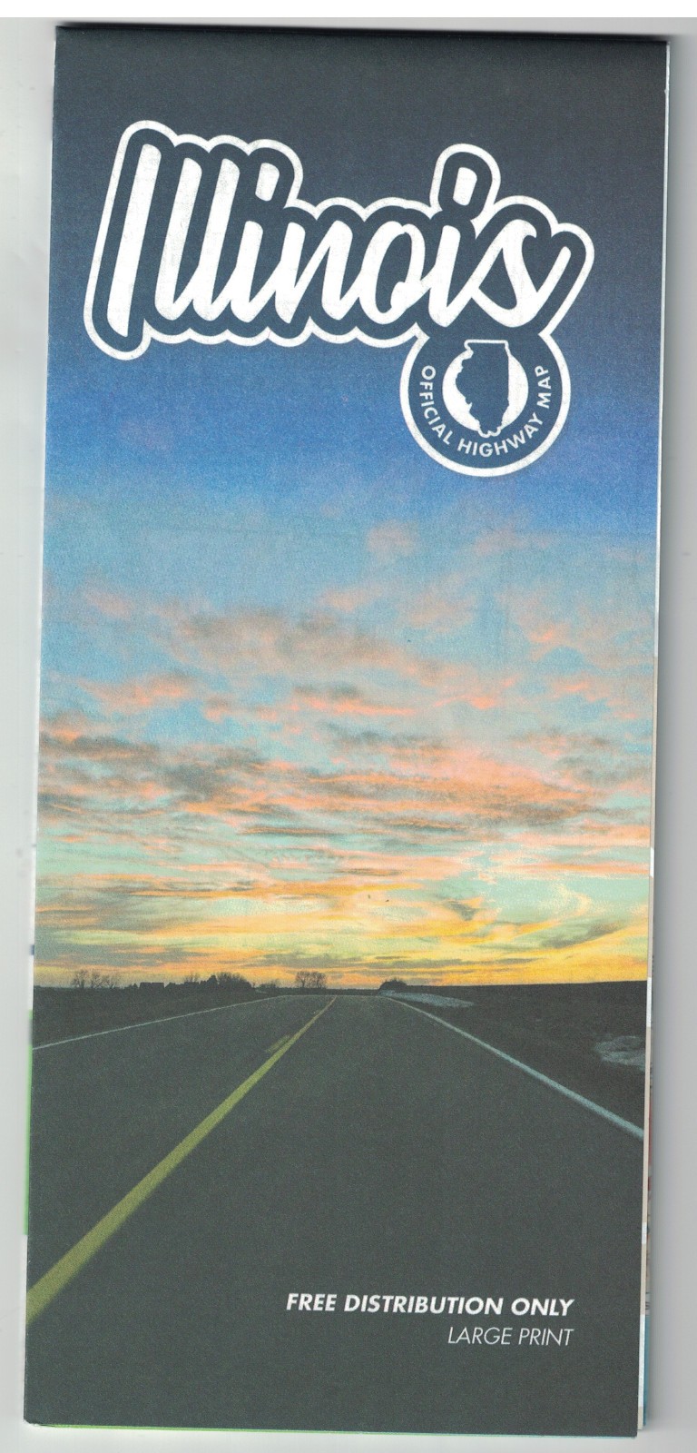 Illinois Official Highway Map 2025 Large Print