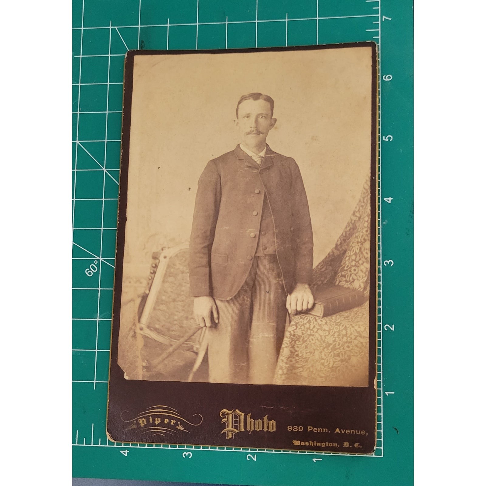 Antique Victorian Cabinet Card Dashing Gentleman Al Shaw Piper Washington DC Antique Victorian Cabinet Card Dashing Gentleman Al Shaw Piper Washington DC