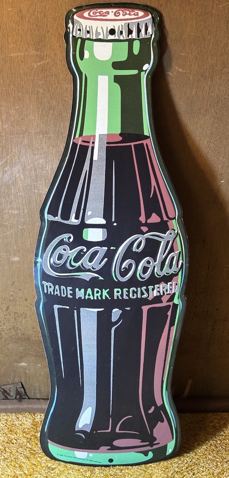 Vintage 1990s Coca Cola Metal Sign 40in Tall 12.1/4in  Wide-Used Good Cond.