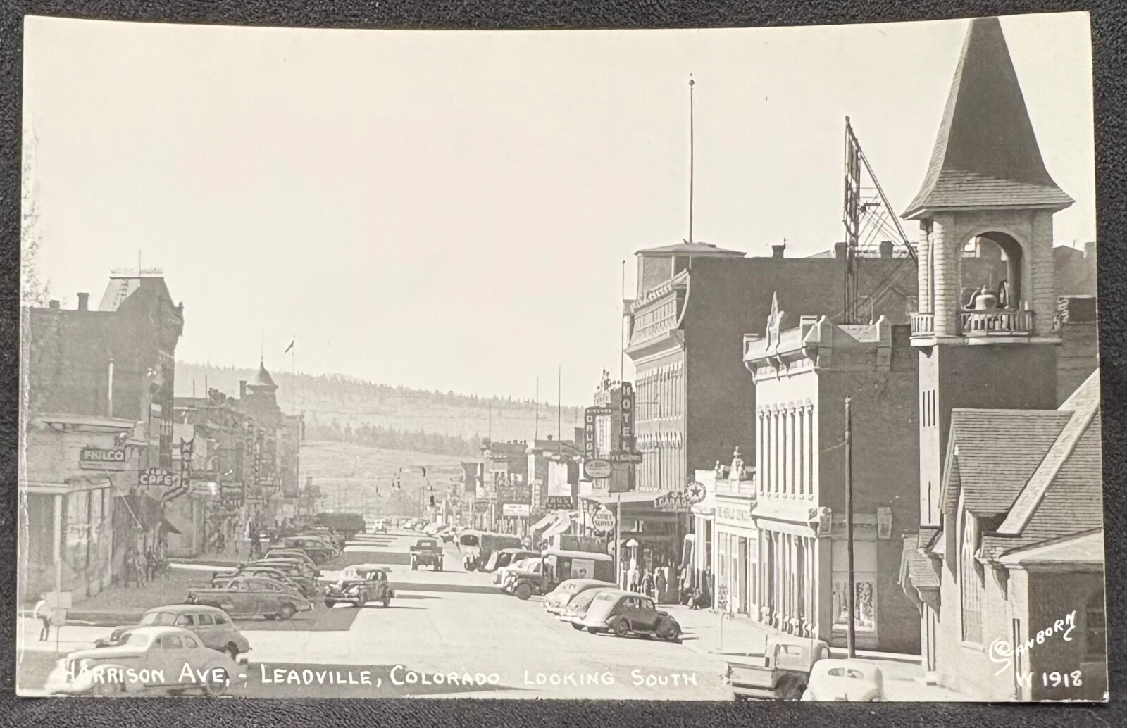 LEADVILLE CO-REAL PHOTO POSTCARD RPPC-HARRISON AVE. LOOKING SOUTH-SANBORN PHOTO LEADVILLE CO-REAL PHOTO POSTCARD RPPC-HARRISON AVE. LOOKING SOUTH-SANBORN PHOTO