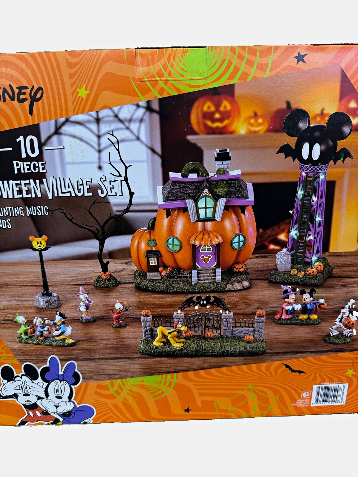 Disney Illuminated Musical Halloween Village Set 10pc Mickey & Friends. Sealed. Disney Illuminated Musical Halloween Village Set 10pc Mickey & Friends. Sealed.