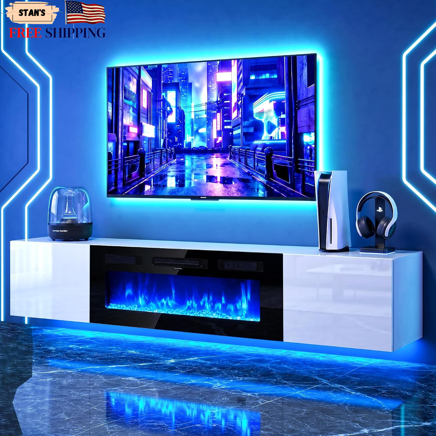 70'' Floating TV Stand with 36