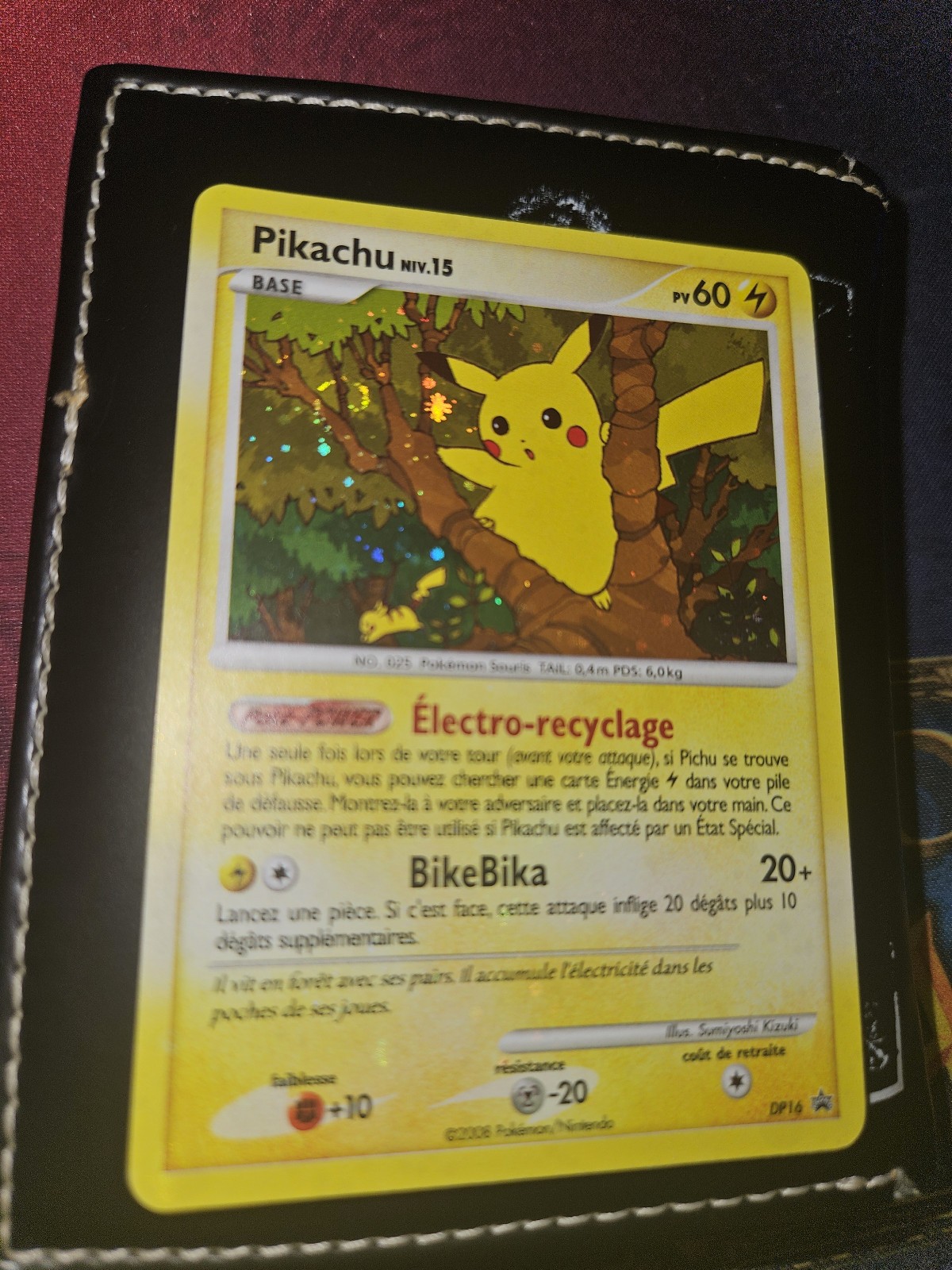 [SWIRL] 🌀 Pokemon Card Pikachu niv.15 DP16 Black Star Promo HOLO SWIRL 🔥 FR