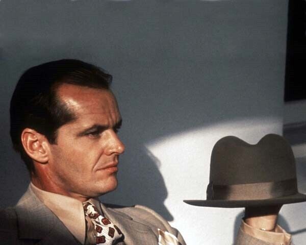 Jack Nicholson sitting in suit and tie holding his hat Chinatown 16x20 poster Jack Nicholson sitting in suit and tie holding his hat Chinatown 16x20 poster