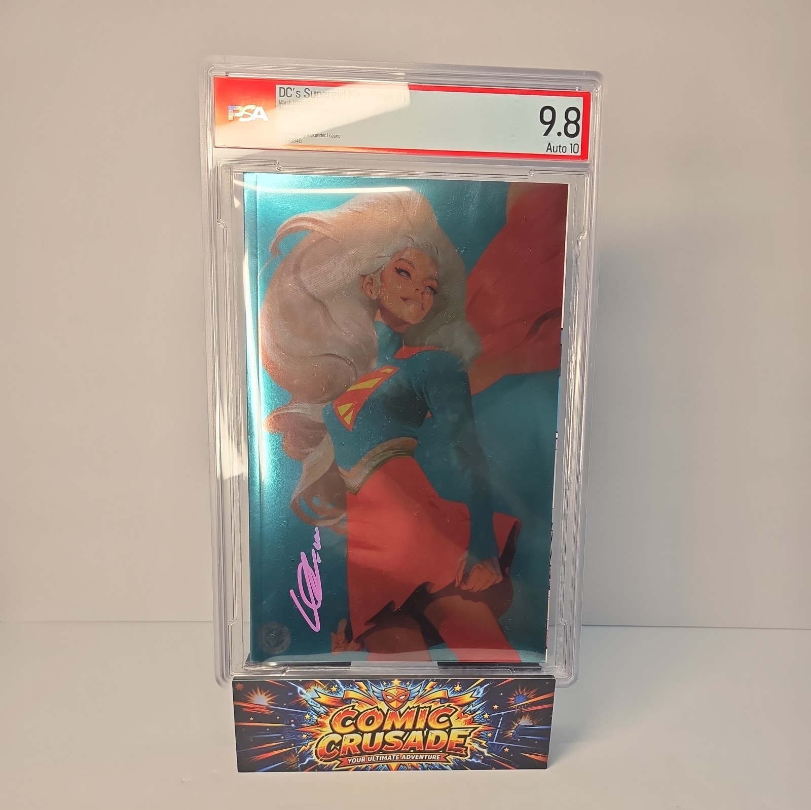 Supergirl Girl Next Door 1 SIGNED PSA 9.8 Lozano FOIL COVER Supergirl Girl Next Door 1 SIGNED PSA 9.8 Lozano FOIL COVER