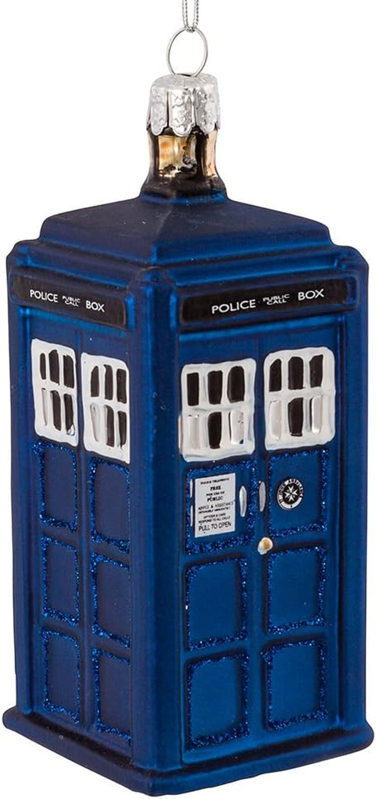 Kurt Adler 4.25-Inch Doctor Who Tardis Glass Figural Ornament Kurt Adler 4.25-Inch Doctor Who Tardis Glass Figural Ornament