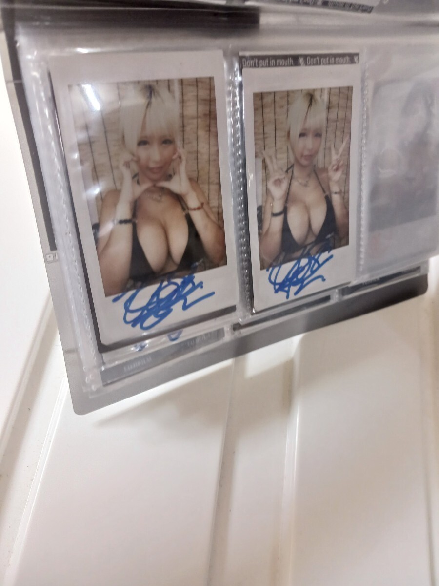 Alice Otsu Autographed Signed Photo Cheki Set of 2 Japanese Female JAV Idol