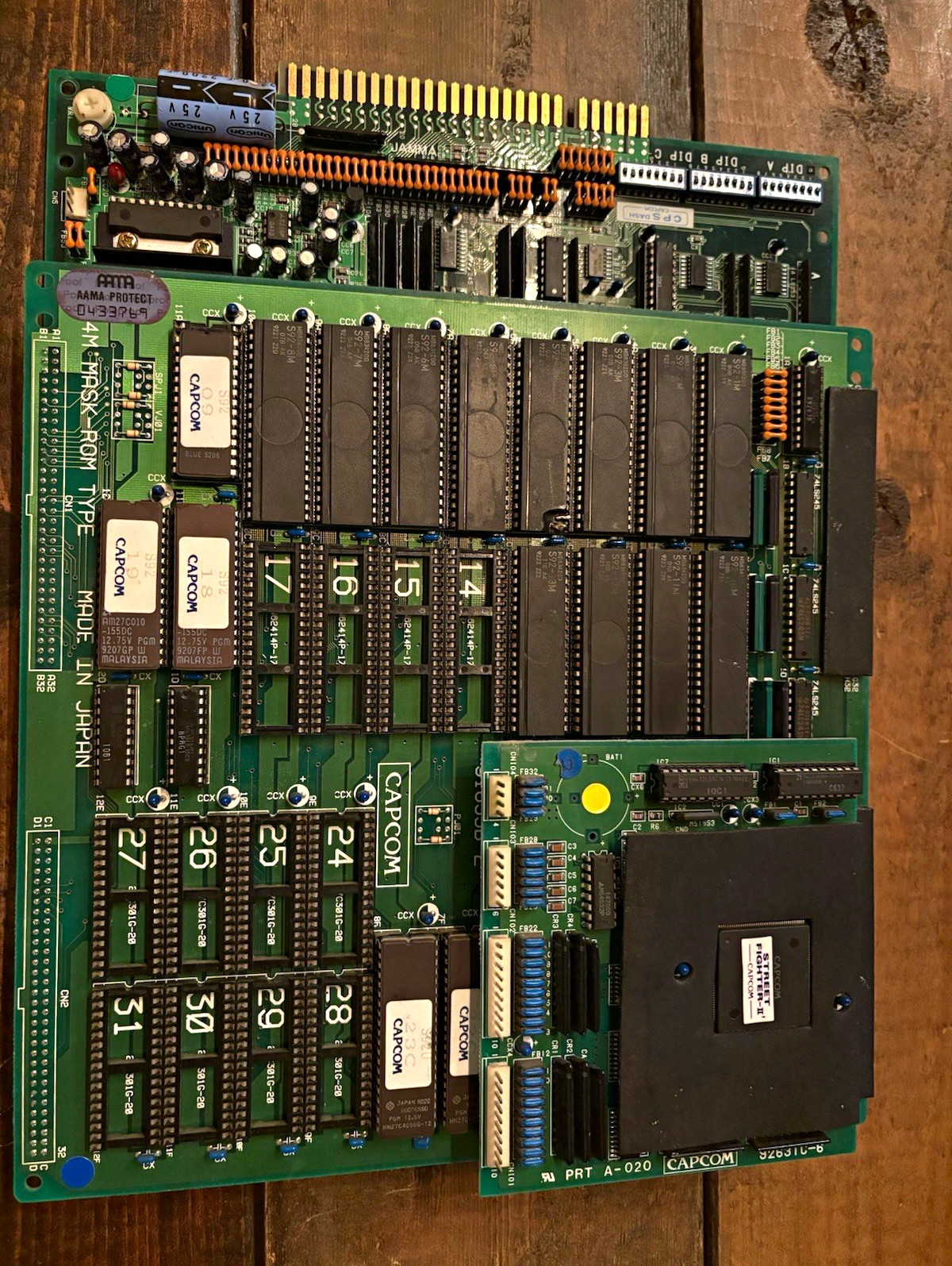 Capcom Street Fighter II Championship Edition 1991 Arcade PCB Board A, B, and C