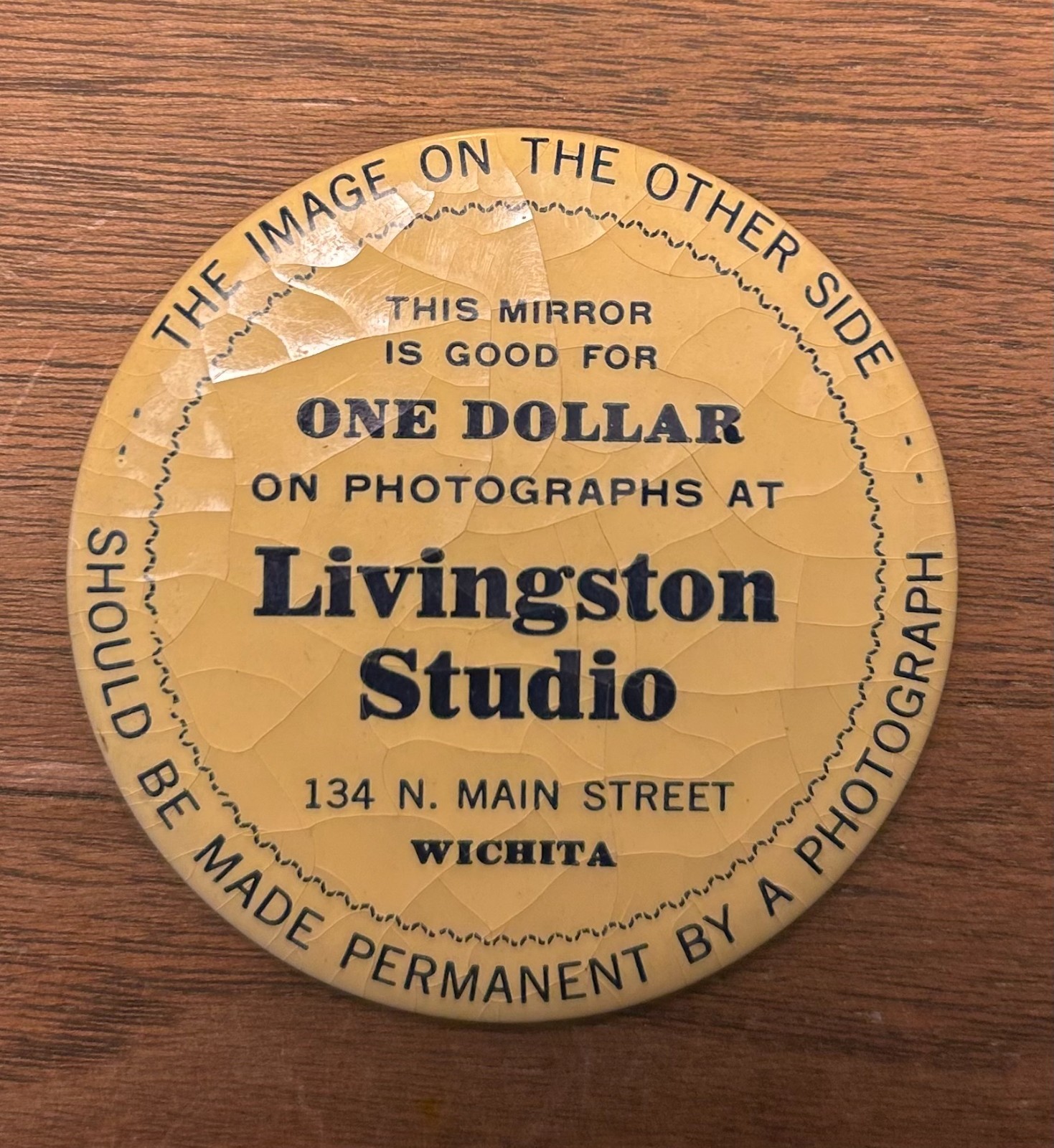 Wichita, Kansas - Rare - Good for Celluloid Advertising Mirror