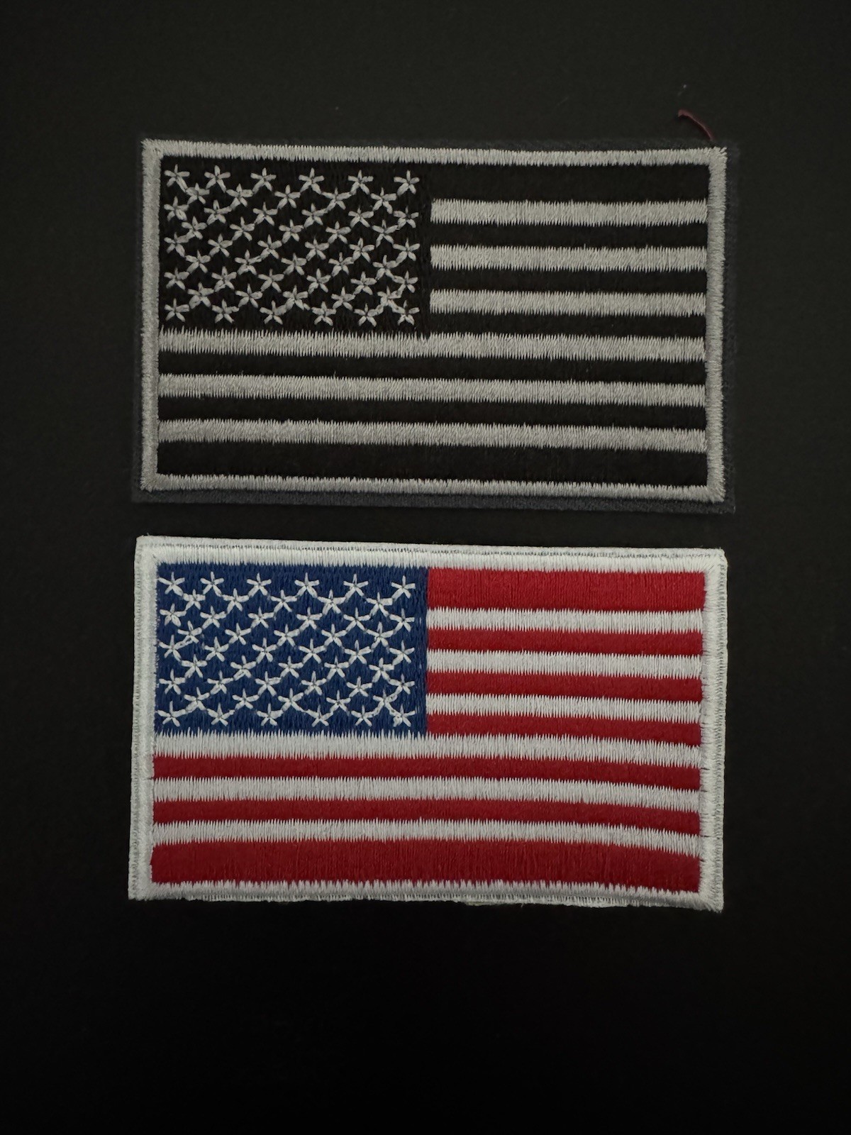 (2) QTY. AMERICAN FLAG USA OLD GLORY EMBROIDERED MILITARY PATCH NEW MINT 🇺🇸