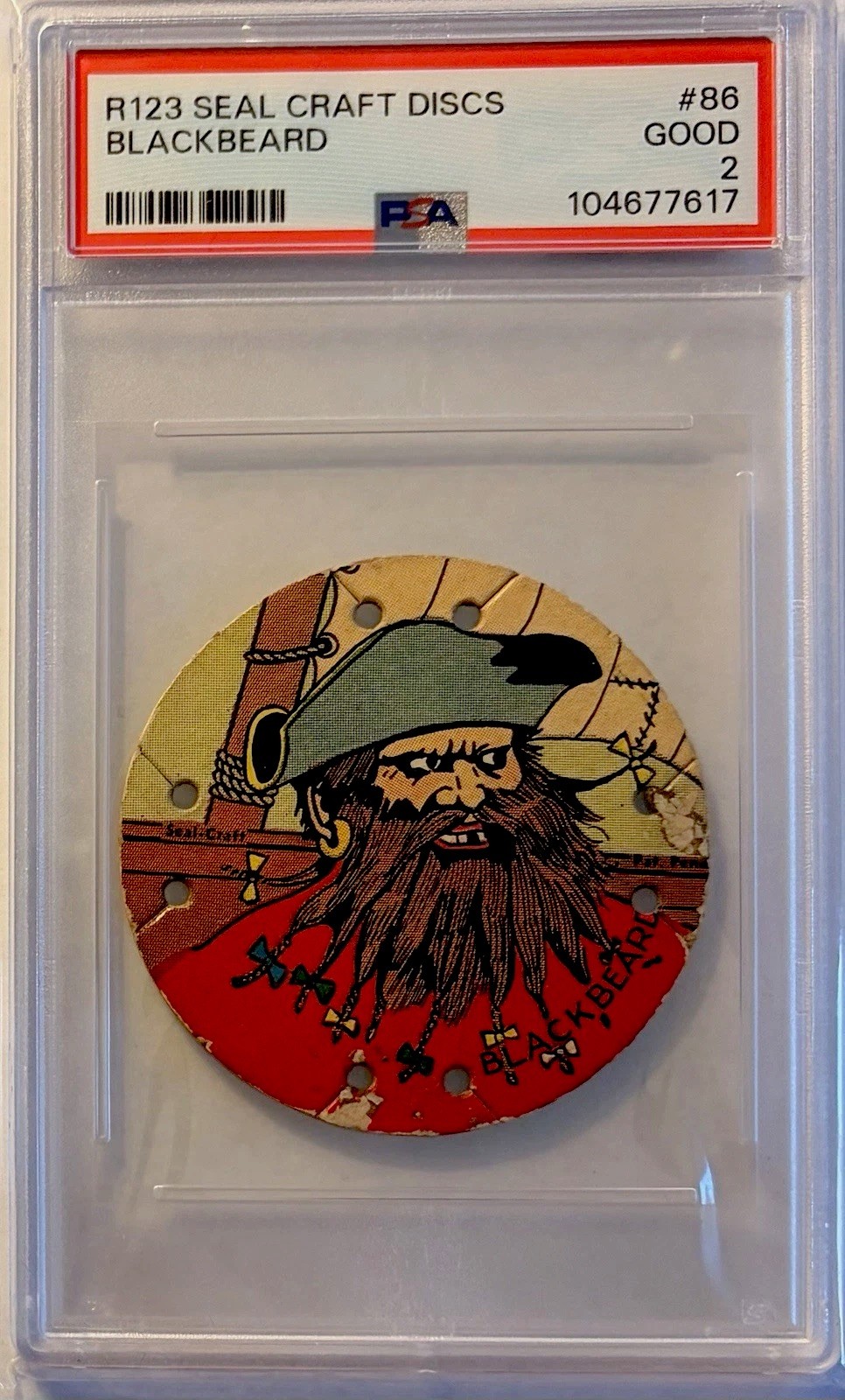 1930 R123 Seal Craft Discs BLACKBEARD PSA 2 #86 (LOW POP) (Rarer Than 1933 Gum) 1930 R123 Seal Craft Discs BLACKBEARD PSA 2 #86 (LOW POP) (Rarer Than 1933 Gum)
