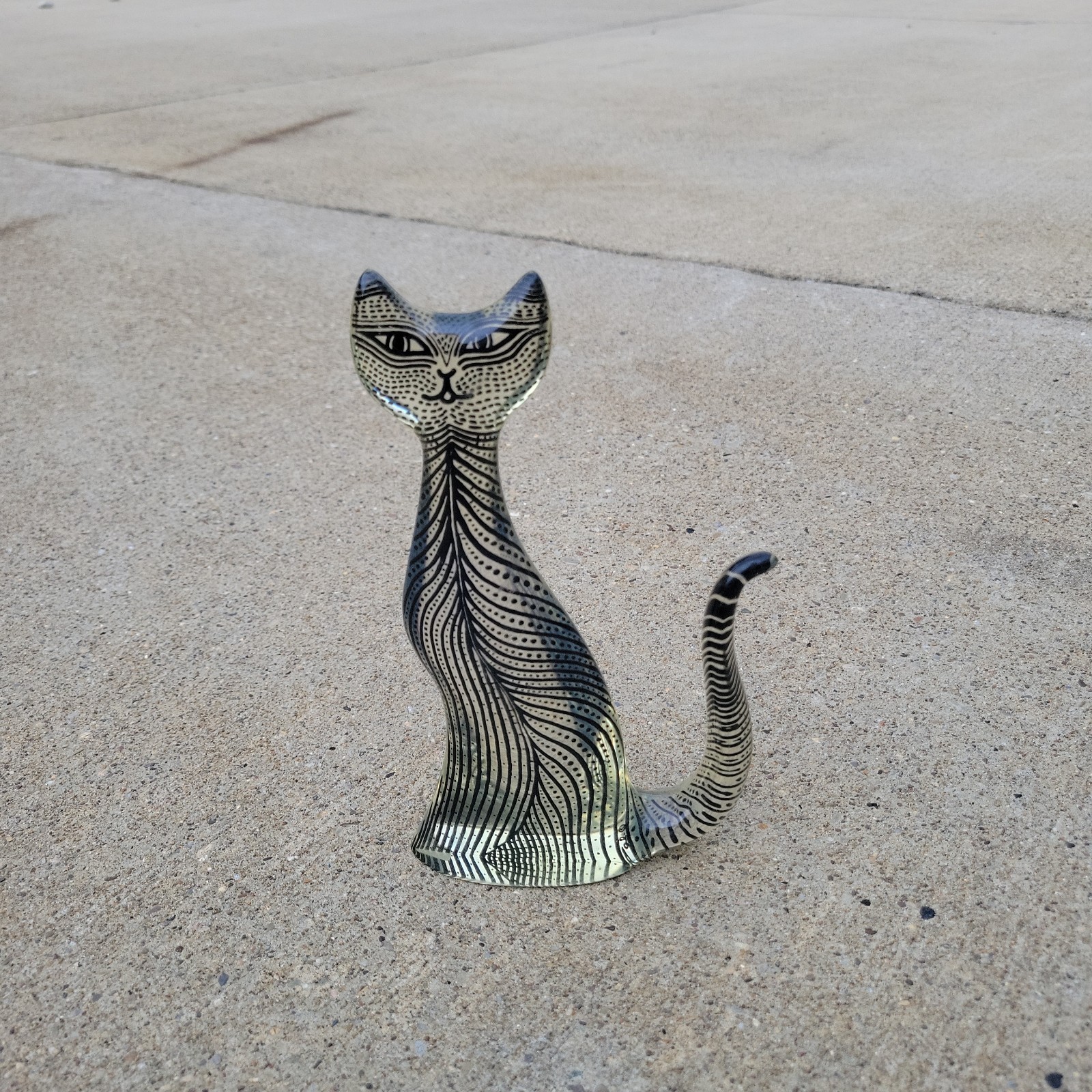 VTG LARGE Brazilian Lucite Sculpture Of A Cat Abraham Palatnik 8 