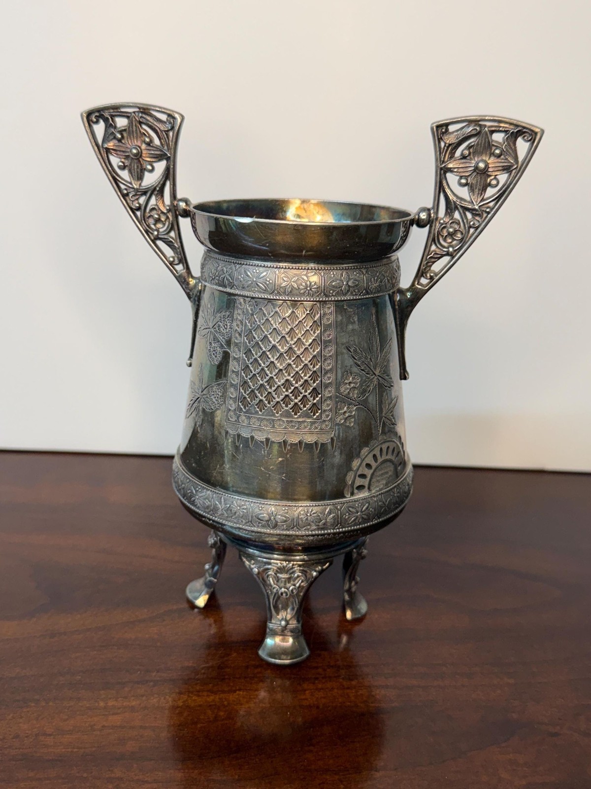 Rare Antique Rogers Smith Quadruple Silverplate Spooner No 1423 Victorian 1800s