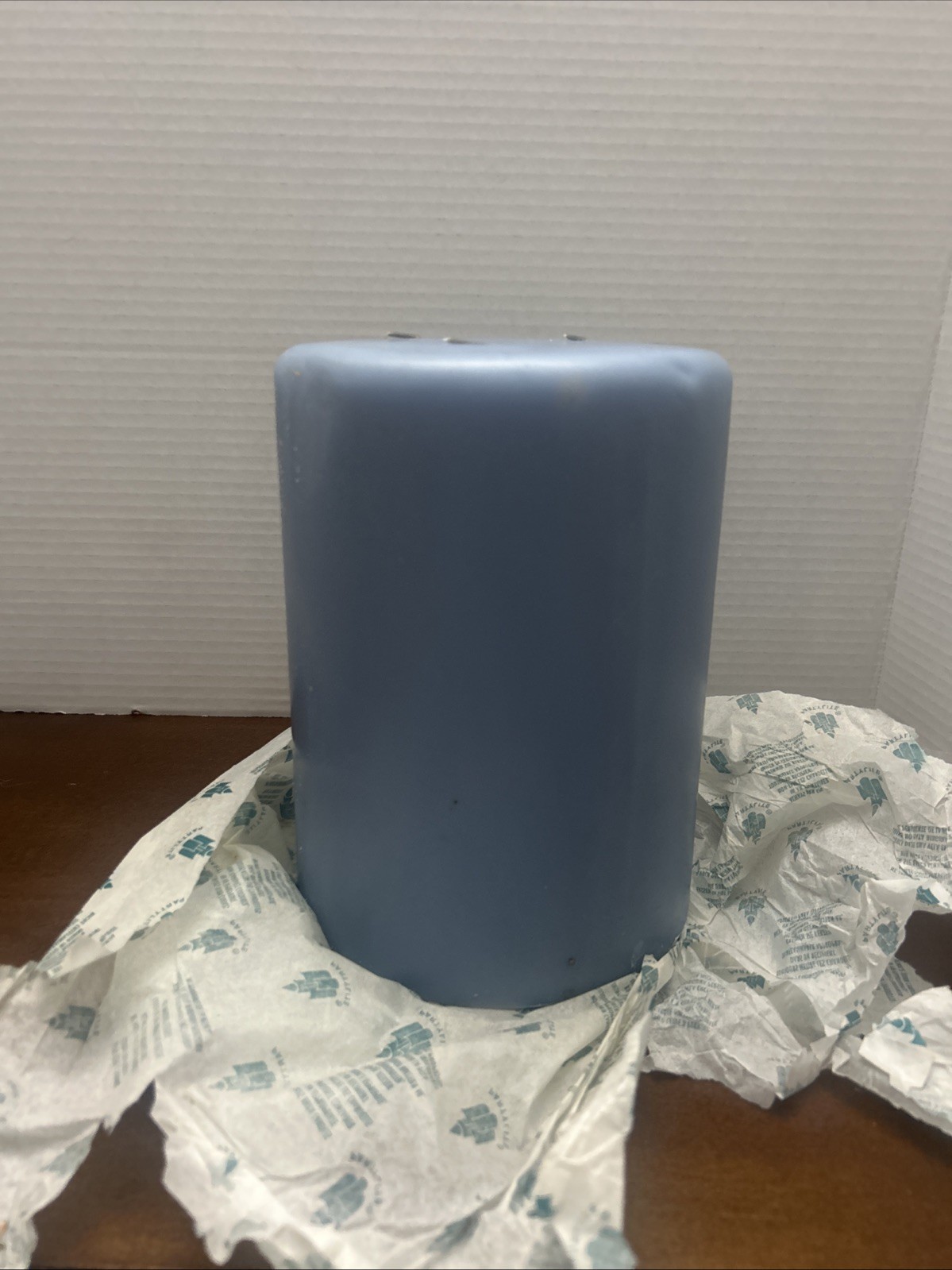 PartyLite Large 3-Wick Pillar Candle S6863 6 x 8 Large FRESHIA French Blue